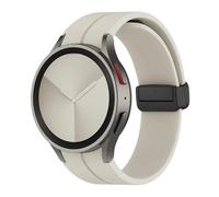 HKIDKK Silicone Strap for Samsung Watch 4/5/6 40 44mm 5 Pro 45mm Band Magnetic Buckle Galaxy Watch 4/6Classic 42 43MM 46 47MM Watchbands(Starlight,Watch 5Pro 45mm)