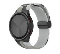 HKIDKK Silicone Strap for Samsung Watch 4/5/6 40 44mm 5 Pro 45mm Band Magnetic Buckle Galaxy Watch 4/6Classic 42 43MM 46 47MM Watchbands(Camo light gray,Watch 4Classic 42 46)