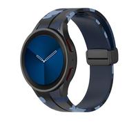 HKIDKK Silicone Strap for Samsung Watch 4/5/6 40 44mm 5 Pro 45mm Band Magnetic Buckle Galaxy Watch 4/6Classic 42 43MM 46 47MM Watchbands(Camo MidU,Watch 4Classic 42 46)