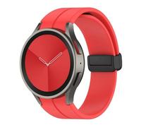 HKIDKK Silicone Strap for Samsung Watch 4/5/6 40 44mm 5 Pro 45mm Band Magnetic Buckle Galaxy Watch 4/6Classic 42 43MM 46 47MM Watchbands(Red,Watch 5Pro 45mm)