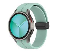HKIDKK Silicone Strap for Samsung Watch 4/5/6 40 44mm 5 Pro 45mm Band Magnetic Buckle Galaxy Watch 4/6Classic 42 43MM 46 47MM Watchbands(Light green,Watch 6Classic 43 47)