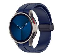 HKIDKK Silicone Strap for Samsung Watch 4/5/6 40 44mm 5 Pro 45mm Band Magnetic Buckle Galaxy Watch 4/6Classic 42 43MM 46 47MM Watchbands(Blue,Watch 6 40mm 44mm)