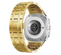 HKIDKK Stainless Steel Watchband For Samsung Galaxy Watch 7 Ultra 47mm No Gaps Bracelet Correa For Watch Ultra 47mm Wristband(Gold)