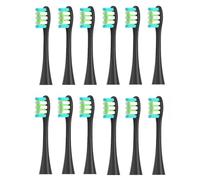 HKIEYDk Juego de 12 Cabezales de Repuesto for Cepillo de eléctrico sónico compatibles con boquillas de cerdas Oclean X/X Pro/ Z1/ F1/ One/Air 2/ SE (12 Unidades, Color Gris)(12pcs Black)