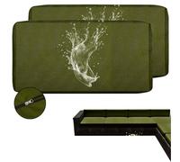 HKJGNH Pack 2/1 Impermeable Funda de Cojín de Asiento de Sofá Exterior con Cremallera, Funda de Muebles Fondo Elástico Antideslizante para Interior(#19,33x65cm(2er-Pack))