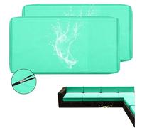 HKJGNH Pack 2/1 Impermeable Funda de Cojín de Asiento de Sofá Exterior con Cremallera, Funda de Muebles Fondo Elástico Antideslizante para Interior(#6,60x55cm(2er-Pack))