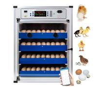 hKjPlvf Incubadora De 136/204/372/340 Huevos con Volteador AutomáTico Y AdicióN AutomáTica De Agua, Control De Humedad Y Temperatura, FuncióN WiFi, Osciloscopio Integrado, para Aves De Corral,272Eggs