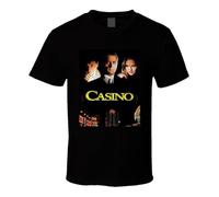 HKKREVVUY Casino De Niro Pesci Stone Mob Movie Las Vegas Fan T ShirtBlackXL