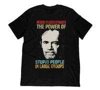 HKKREVVUY Never Underestimate The Power of Stupid Groups George Carlin T ShirtBlack3XL