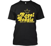 HKKREVVUY ! Popular The Regal Beagle American Retro Graphic T-Shirt SIZEBlackM