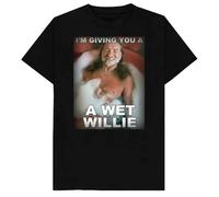 HKKREVVUY Willie Nelson I' Giving You A A Wet Willie T-Shirt TeeBlack3XL