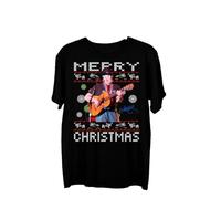 HKKREVVUY Willie Nelson Singles Country Music Christmas T-Shirt Short SleeveBlackS