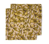 HKliving 2 Servilletas de algodón Mediterranean 30x30 cm Olive