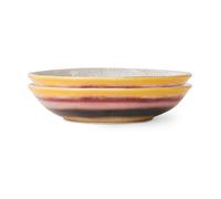 HKliving 70's 2 Boles curry 21.7x21 cm Hibiscus