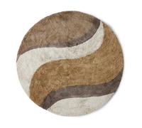HKliving Alfombra de baño Natural waves Ø120 cm Natural multicolours