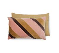 HKliving Cojín Striped velvet 30x50 cm Sunkissed