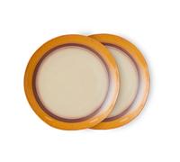 HKliving Plato 70's Ø27.5 cm 2 piezas Coconut