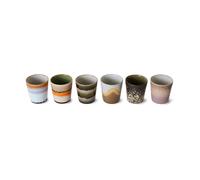 HKliving Set de 6 tazas 70's Elements