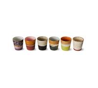 HKliving Set de 6 tazas 70's Soil