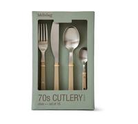 HKliving Set de cubiertos 70's 16 piezas Olive