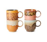 HKliving Set de tazas 70's. 25 cl 4-pack Cape