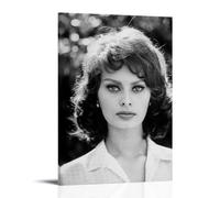 HKLOPUY Póster retro de Sophia Loren de moda femenina, pintura decorativa, lienzo, póster de pared e imagen artística moderna para decoración de dormitorio familiar, 30 x 45 cm