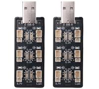 Hklshyd 2X 1S LiPo Batería Cargador USB 3.7V / 4.20V 6 Canales 1S LiPo Cargador Micro-JST 1.25 JST-PH 2.0 MCX Conectores MCPX