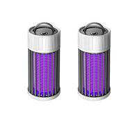 Hklshyd 2X Lámpara de Mosquitos, USB Electric Bug Zapper 360 ° UV Fly Zapper, Luz Portátil para Matar Insectos Interior Y Exterior para Dormitorio Hotel