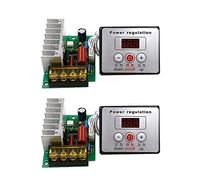 Hklshyd 2X Regulador de Voltaje SCR de CA de 4000 W, Regulador de Temperatura de Velocidad del Motor Eléctrico para Motores de Calentador de Agua con Interruptor
