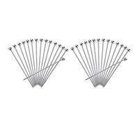 Hklshyd 30 Piezas de Palillos de CóCtel, Palillos de de Acero Inoxidable Reutilizables de 4 Pulgadas Palillos de CóCtel para Aperitivos de Aceitunas Sándwich