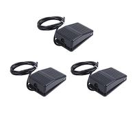 Hklshyd 3X AC 250V 10A SPDT NO NC Antideslizante Plastico de Momentanea de Alimentacion Interruptor de Pedal Negro