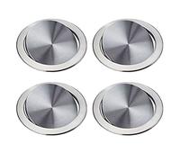 Hklshyd 4X Tapa de La Tapa de La Basura de Acero Inoxidable Tapa de La Papelera Tapa de La Balanza Empotrada Balanceada Tapa de Basura de La Tapa Oscilante para La Encimera de La Cocina