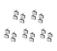 Hklshyd Bisagras para Puertas de Vidrio de 20 Bisagras Bisagras para Puertas de Gabinetes de Vidrio Bisagras para Vitrinas de Vidrio