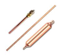 Hklshyd Filtro Secador de Refrigerador con Válvula de Servicio de Acceso, Varilla de Soldadura de Bronce Fosforado para Reparación de Aire Acondicionado de Refrigeración