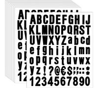 Hklshyd Juego de NúMeros de Letras de Vinilo Autoadhesivo de 770 Piezas, 10 Hojas, Pegatinas de NúMeros de Alfabeto para BuzóN (Negro, 1 Pulgada)