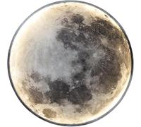 HKLY Lámpara de Pared LED Luna con Control Remoto, Aplique de Pared Interior Moderna Redonda Lampara de Mesilla Acrílico Luz de Pared para Dormitorio Sala de Estar Escalera Iluminación (24cm)