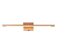 HKLY Lámpara para Espejo LED Madera, Aplique de Pared Espejo Baño, Interior 60CM Luz Baño, Lámpara de Pared Espejo Iluminación para Maquillaje 10W, No-regulable IP44,Warm light