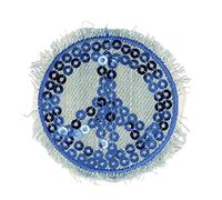 HKM 10232839 Apliques, Algodón, Azul, 48 mm x 48 mm