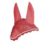 HKM 3387 - Cubierta para Moscas, protección contra Insectos, protección contra Moscas, protección para los oídos, Rojo Oscuro/Plata, Sangre Caliente