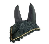 HKM 3387 - Cubierta para Moscas, protección contra Insectos, protección contra Moscas, protección para los oídos, Verde/Dorado, Pura Sangre