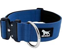 Hkm ANAM Cara - Collar de Nailon para Perro, Color Azul Oscuro, 1,9 cm x 35-50 cm