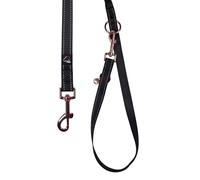 HKM ANAM Cara Correa de adiestramiento para Perros, Negro/Oro Rosa, S