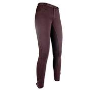 HKM Basic Belmtex Grip 3/4 Pantalones de Montar, Mujer, Marrón Oscuro/Marrón Oscuro, 36