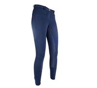 HKM Basic Belmtex Grip 3/4 Pantalones de Montar para Mujer Azul Oscuro/Azul Oscuro 36