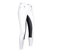 HKM Basic Belmtex Grip 3/4 Pantalones de Montar para Mujer Blanco/Negro 38