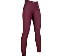 HKM Beagle Rodillera Silicona Pantalones de Montar para Mujer Burdeos 44