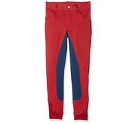 HKM Bibi & Tina, Pantalones de Equitación Infantil, Rojo/Azul Marino, 158