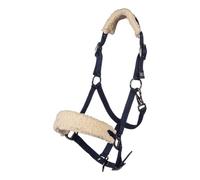 HKM Cabestro para Shettys - Mia | Cabestro de caballo con acolchado de peluche y mosquetón | para Mini Shetty, Shetty y Pony (azul oscuro, Mini Shetty)