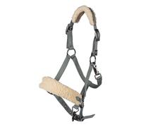 HKM Cabestro para Shettys - Mia | Cabestro de caballo con acolchado de peluche y mosquetón | para Mini Shetty, Shetty y Pony (Salvia, Mini Shetty)