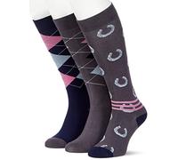 HKM Cardiff Calcetín, Gris y Azul, 39-41 Unisex Adulto